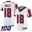 Nike Atlanta Falcons #18 Calvin Ridley White Womens Stitched NFL 100th Season Vapor Limited Jersey