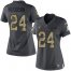 Nike Las Vegas Raiders #24 Charles Woodson Black Womens Stitched NFL Limited 2016 Salute to Service Jersey