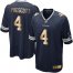 Nike Dallas Cowboys #4 Dak Prescott Navy Blue Team Color Youth Stitched NFL Elite Gold Jersey