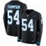 Nike Carolina Panthers #54 Shaq Thompson Black Team Color Mens Stitched NFL Limited Therma Long Sleeve Jersey