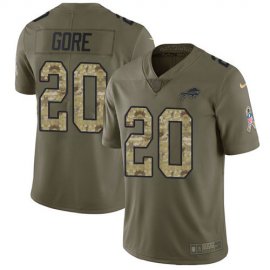 Nike Buffalo Bills #20 Frank Gore Olive/Camo Mens Stitched NFL Limited 2017 Salute To Service Jersey