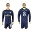 Arsenal #8 Ramsey Sec Away Long Sleeves Soccer Club Jersey