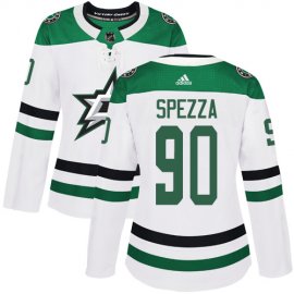Adidas Dallas Stars #90 Jason Spezza White Road Authentic Womens Stitched NHL Jersey
