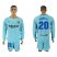 Barcelona #20 Sroberto Away Long Sleeves Soccer Club Jersey