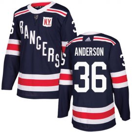 Adidas New York Rangers #36 Glenn Anderson Navy Blue Authentic 2018 Winter Classic Stitched NHL Jersey