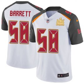 Nike Tampa Bay Buccaneers #58 Shaquil Barrett White Mens Super Bowl LV Champions Patch Stitched NFL Vapor Untouchable Limited Jersey