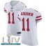 Nike San Francisco 49ers #11 Marquise Goodwin White Super Bowl LIV 2020 Mens Stitched NFL Vapor Untouchable Elite Jersey