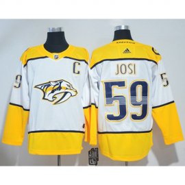 Adidas Nashville Predators #59 Roman Josi White Road Authentic Stitched NHL Jersey