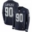 Mens Dallas Cowboys #90 Demarcus Lawrence Navy Blue Team Color Mens Stitched NFL Limited Therma Long Sleeve Jersey