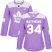 Adidas Toronto Maple Leafs #34 Auston Matthews Purple Authentic Fights Cancer Womens Stitched NHL Jersey