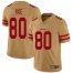 Nike San Francisco 49ers #80 Jerry Rice Gold Mens Stitched NFL Limited Inverted Legend Jersey