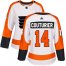 Adidas Philadelphia Flyers #14 Sean Couturier White Road Authentic Womens Stitched NHL Jersey