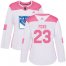 Adidas New York Rangers #23 Adam Foxs White/Pink Authentic Fashion Womens Stitched NHL Jersey