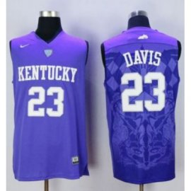 Kentucky Wildcats #23 Anthony Davis Blue Basketball Stitched NCAA Jersey