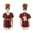 Womens AC Milan #16 Poli Home Soccer Club Jersey