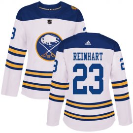 Adidas Buffalo Sabres #23 Sam Reinhart White Authentic 2018 Winter Classic Womens Stitched NHL Jersey