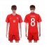 Chile #8 Vidal Home Soccer Country Jersey