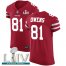 Nike San Francisco 49ers #81 Jordan Matthews Red Super Bowl LIV 2020 Team Color Mens Stitched NFL Vapor Untouchable Elite Jersey