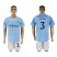 Manchester City #3 Sagna Home Soccer Club Jersey