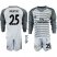 Real Madrid #25 Courtois Grey Goalkeeper Long Sleeves Kid Soccer Club Jersey