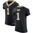 Nike New Orleans Saints #1 Who Dat Black Team Color Mens Stitched NFL Vapor Untouchable Elite Jersey