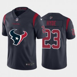 Houston Texans #23 Carlos Hyde Navy Blue Mens Nike Big Team Logo Vapor Limited NFL Jersey