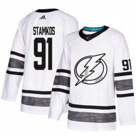 Adidas Tampa Bay Lightning #91 Steven Stamkos White Authentic 2019 All-Star Stitched Youth NHL Jersey