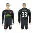 Arsenal #33 Cech Black Long Sleeves Goalkeeper Soccer Country Jersey
