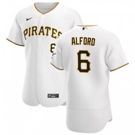 Pittsburgh Pirates #6 Anthony Alford Mens Nike White Home 2020 Authentic Player MLB Jersey