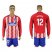 Atletico Madrid #12 Augusto Home Long Sleeves Soccer Club Jersey