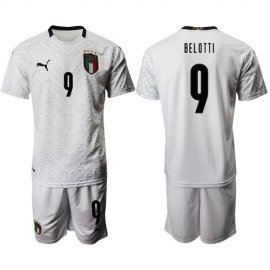Italy #9 Belotti Away Soccer Country Jersey
