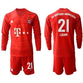 Bayern Munchen #21 Lahm Home Long Sleeves Soccer Club Jersey