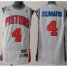 Detroit Pistons 4 Joe Dumars White Throwback NBA Jerseys Cheap