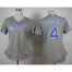 Kansas City Royals #4 Alex Gordon Grey Road Womens Stitched MLB Jersey