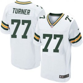 Nike Green Bay Packers #77 Billy Turner White Mens Stitched NFL Elite Jersey