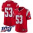 Nike New England Patriots #53 Josh Uche Red Mens Stitched NFL Limited Inverted Legend 100th Season Jersey