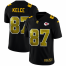 Kansas City Chiefs #87 Travis Kelce Mens Black Nike Golden Sequin Vapor Limited NFL Jersey