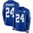 Nike New York Giants #24 James Bradberry Royal Blue Team Color Youth Stitched NFL Limited Therma Long Sleeve Jersey