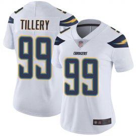 Nike Los Angeles Chargers #99 Jerry Tillery White Womens Stitched NFL Vapor Untouchable Limited Jersey