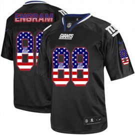 Nike New York Giants #88 Evan Engram Black Mens Stitched NFL Elite USA Flag Fashion Jersey