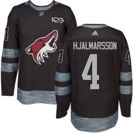 Adidas Arizona Coyotes #4 Niklas Hjalmarsson Black 1917-2017 100th Anniversary Stitched NHL Jersey