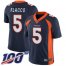 Nike Denver Broncos #5 Joe Flacco Navy Blue Alternate Mens Stitched NFL 100th Season Vapor Limited Jersey