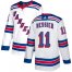 Adidas New York Rangers #11 Mark Messier White Road Authentic Stitched NHL Jersey