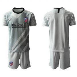 Atletico Madrid Blank Grey Goalkeeper Soccer Club Jersey