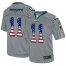 Nike Philadelphia Eagles #11 Carson Wentz Lights Out Grey Mens Stitched NFL Elite USA Flag Fashion Jersey