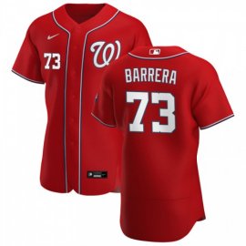 Washington Nationals #73 Tres Barrera Mens Nike Red Alternate 2020 Authentic Player MLB Jersey