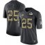 Nike Kansas City Chiefs #25 Clyde Edwards-Helaire Black Mens Super Bowl LV Bound Stitched NFL Limited 2016 Salute to Service Jersey