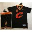 Cleveland Cavaliers #23 LeBron James Black Short Sleeve C A Set Stitched NBA Jersey
