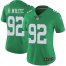Nike Philadelphia Eagles #92 Reggie White Green Womens Stitched NFL Limited Rush Jersey