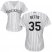 Colorado Rockies #35 Chad Bettis White Strip Home Womens Stitched MLB Jersey